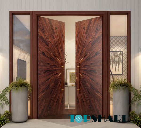 Cửa gỗ 2 cánh biệt thự