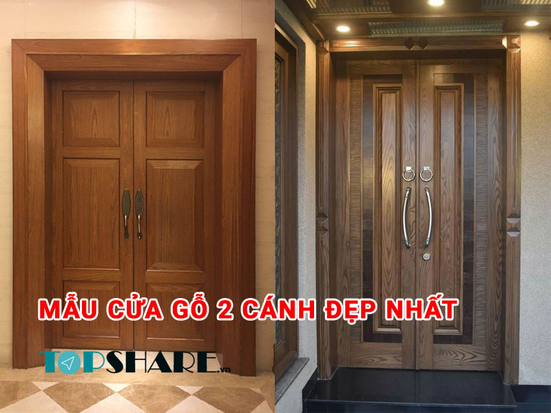 Mẫu cửa gỗ 2 cánh đẹp