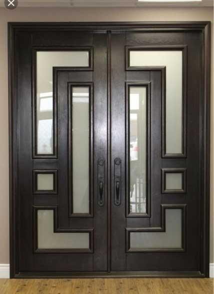 Mẫu cửa gỗ 2 cánh và kính