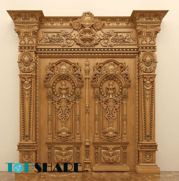 Mẫu cửa gỗ chạm khắc siêu đẹp