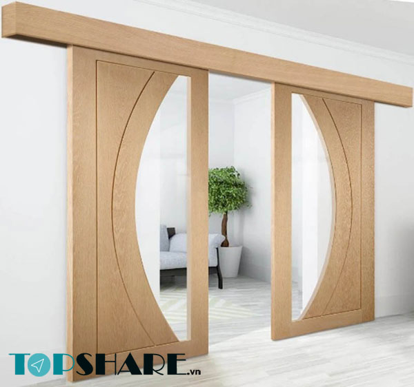 Mẫu cửa gỗ lùa cao cấp