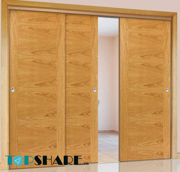 Mẫu cửa gỗ lùa hiện đại