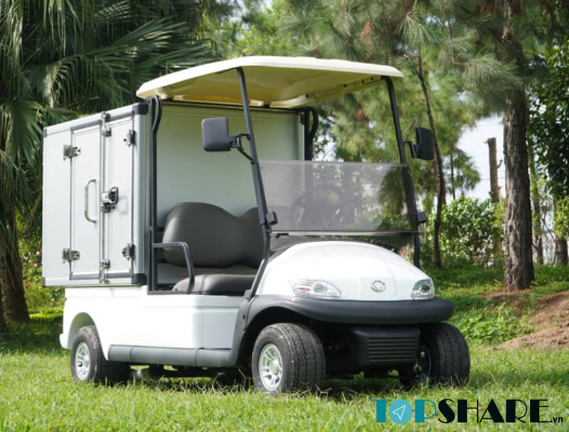 Xe điện chở hàng thùng kín 3 ngăn