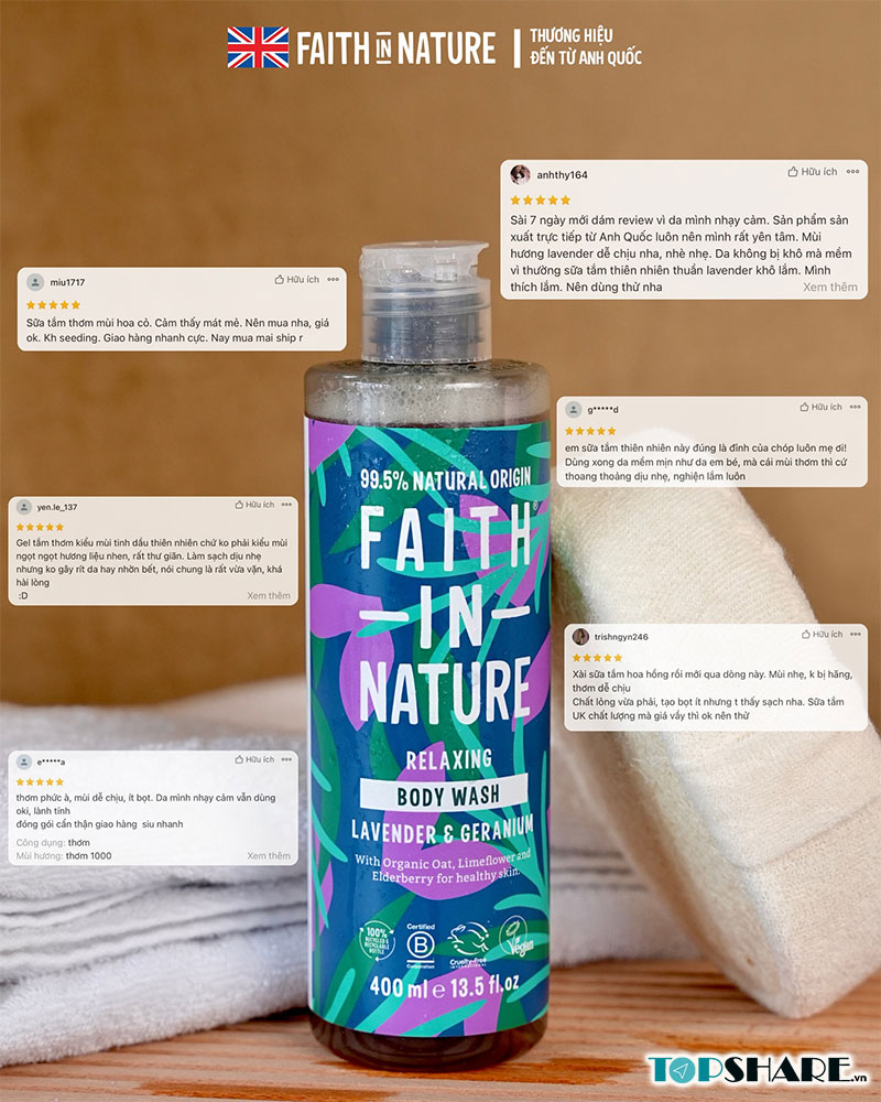 Top 3 Dung dịch vệ sinh phụ nữ bác sĩ khuyên dùng 6 Dung dịch vệ sinh Faith in Nature