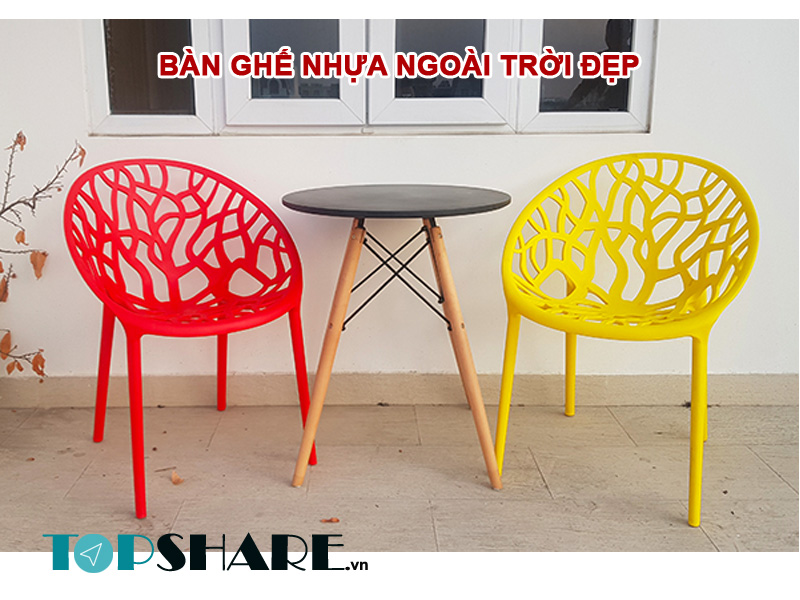 Bàn ghế nhựa ngoài trời đẹp
