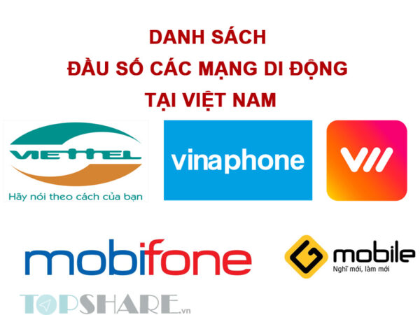 Danh sách đầu số các mạng di động