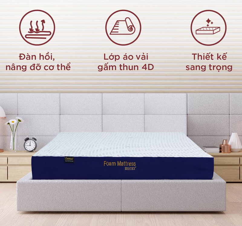 Ưu điểm của nệm Beetex Foam: Giải Pháp Ngủ Ngon, An Toàn Sức Khỏe 8 Ưu điểm của nệm Beetex Foam: Giải Pháp Ngủ Ngon, An Toàn Sức Khỏe 4