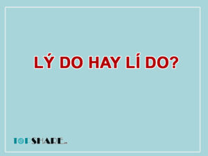 Lý Do Hay Lí Do?