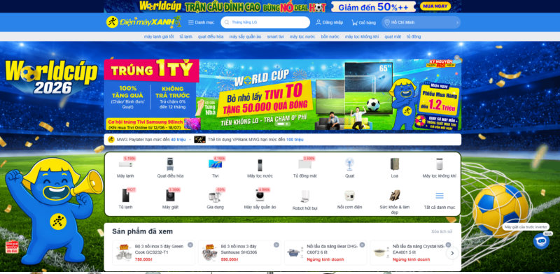 Tổng hợp 10+ website bán đồ gia dụng trực tuyến uy tín chính hãng 7 Điện Máy Xanh phù hợp với những người ưu tiên chính sách bảo hành rõ ràng