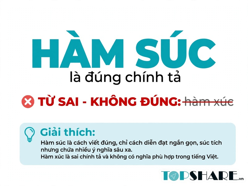 Hàm súc hay hàm xúc là đúng?