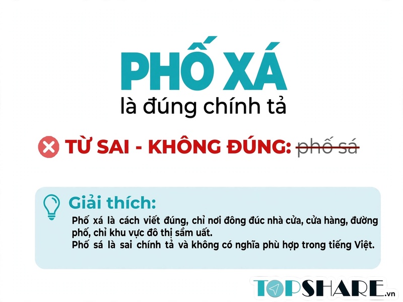 Phố Xá Hay Phố Sá? Từ Nào Đúng Chính Tả Tiếng Việt? 40% Sai 2 Phố sá hay phố xá?